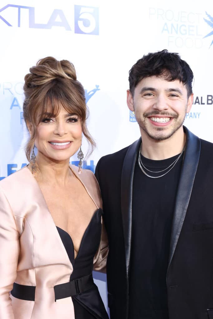 Paula Abdul and David Archuleta from American Idol attend Project Angel Food's Lead with Love 4 - A Fundraising Special on KTLA at KTLA 5 on June 24, 2023 in Los Angeles, California.
