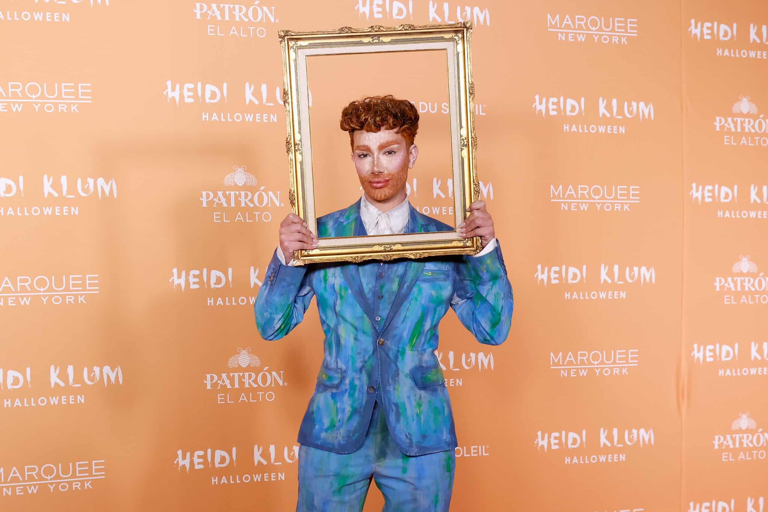 NEW YORK, NEW YORK - OCTOBER 31: James Charles attends the 2023 Heidi Klum Hallowe'en Party at Marquee on October 31, 2023 in New York City.