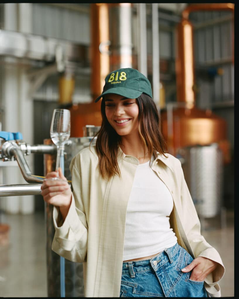 Kendall Jenner pictured with 818 Tequila campaign.