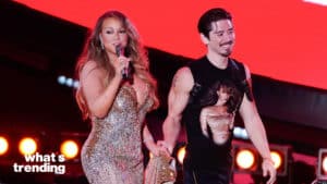 Mariah Carey, escorted by Bryan Tanaka, performs during the 2022 Global Citizen Festival in Central Park on September 24, 2022 in New York City.