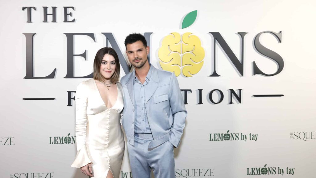 WEST HOLLYWOOD, CALIFORNIA - NOVEMBER 12: (L-R) Taylor Lautner and Taylor Lautner attend the Inaugural Lemons Foundation Gala hosted by Taylor & Taylor Lautner at 1 Hotel West Hollywood on November 12, 2023 in West Hollywood, California.