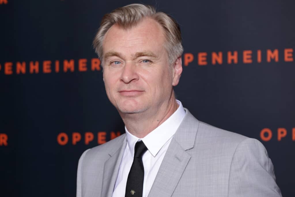 Christopher Nolan attends the "Oppenheimer" premiere at Cinema Le Grand Rex on July 11, 2023 in Paris, France.