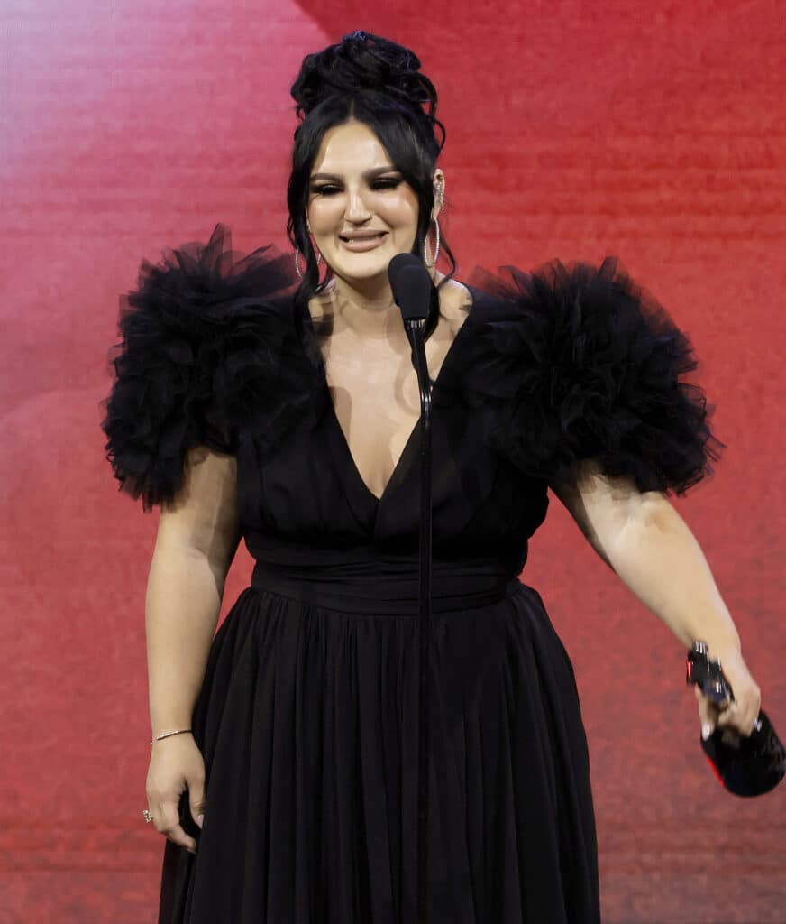 Mikayla Nogueira accepts the Streamy Award for Beauty onstage during the 2023 Streamy Awards at Fairmont Century Plaza on August 27, 2023 in Los Angeles, California.