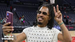 LAS VEGAS, NEVADA - JUNE 29: TikTok food reviewer Keith Lee is interviewed after attending a game between the New York Liberty and the Las Vegas Aces at Michelob ULTRA Arena on June 29, 2023 in Las Vegas, Nevada. The Aces defeated the Liberty 98-81. NOTE TO USER: User expressly acknowledges and agrees that, by downloading and or using this photograph, User is consenting to the terms and conditions of the Getty Images License Agreement. (Photo by Ethan Miller/Getty Images)