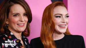 US actress Lindsay Lohan (R) and US actress and writer Tina Fey arrive for the premiere of Paramount Pictures' "Mean Girls" at AMC Lincoln Square in New York on January 8, 2024. (Photo by KENA BETANCUR / AFP) (Photo by KENA BETANCUR/AFP via Getty Images)
