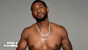 USHER poses in the latest SKIMS campaign ahead of the Super Bowl.