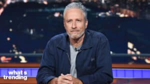 NEW YORK - JUNE 17: The Late Show with Stephen Colbert and guest Jon Stewart during Monday's June 17, 2019 show. (Photo by Scott Kowalchyk/CBS via Getty Images)