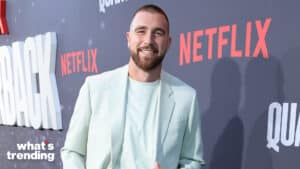 LOS ANGELES, CALIFORNIA - JULY 11: Travis Kelce attends the Netflix Premiere of "Quarterback" at Netflix Tudum Theater on July 11, 2023 in Los Angeles, California. (Photo by Randy Shropshire/Getty Images for Netflix)