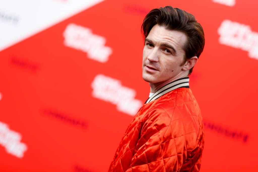 Drake Bell attends the premiere of Lionsgate's "The Spy Who Dumped Me" at Fox Village Theater on July 25, 2018 in Los Angeles, California.
