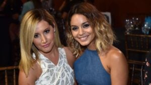 Actress Ashley Tisdale and honoree Vanessa Hudgens (R) in the audience at the 2014 Young Hollywood Awards brought to you by Samsung Galaxy at The Wiltern on July 27, 2014 in Los Angeles, California. The Young Hollywood Awards will air on Monday, July 28 8/7c on The CW.