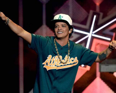 Singer Bruno Mars performs onstage during 102.7 KIIS FM's Jingle Ball 2016 presented by Capital One at Staples Center on December 2, 2016 in Los Angeles, California.