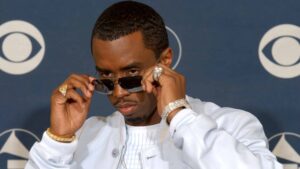 Rapper P. Diddy poses backstage during the 44th Annual Grammy Awards at Staples Center February 27, 2002 in Los Angeles, CA.