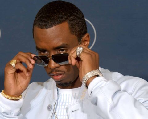 Rapper P. Diddy poses backstage during the 44th Annual Grammy Awards at Staples Center February 27, 2002 in Los Angeles, CA.