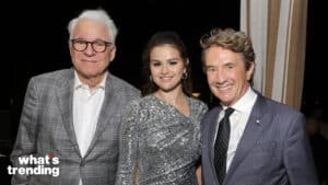 LOS ANGELES, CALIFORNIA - JUNE 27: (L-R) Steve Martin, Selena Gomez and Martin Short attend the after party for "Only Murders In The Building" Season 2 at Sunset Towers on June 27, 2022 in Los Angeles, California. (Photo by Amy Sussman/Getty Images)