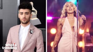LEFT: NEW YORK, NY - JANUARY 28: Recording artist Zayn Malik attends the 60th Annual GRAMMY Awards at Madison Square Garden on January 28, 2018 in New York City. (Photo by Jamie McCarthy/Getty Images) RIGHT: MILEYS NEW YEARS EVE PARTY -- Pictured: Miley Cyrus -- (Photo by: Vijat Mohindra/NBC via Getty Images)