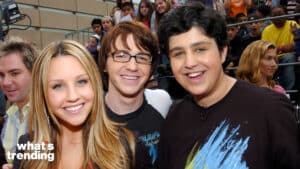 Amanda Bynes with Drake Bell and Josh Peck (Photo by Kevin Mazur/WireImage)
