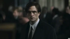 Robert Pattinson pictured in "The Batman"
