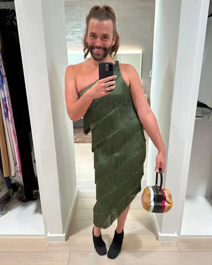 Jonathan Van Ness poses for a mirror photo.