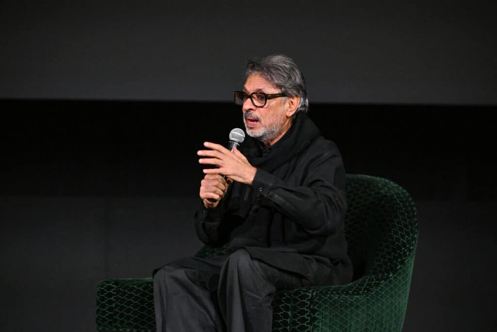 Sanjay Leela Bhansali speaks onstage during a special screening of Heeramandi: The Diamond Bazaar at The Egyptian Theatre Hollywood on April 29, 2024 in Los Angeles, California.