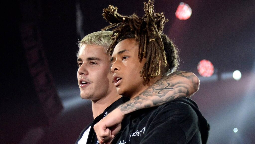 Alternative crop of image #577718782) Jaden Smith performs with Justin Bieber on stage during his "Purpose" tour at Madison Square Garden on July 19, 2016 in New York City.