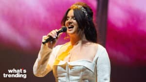 GLASTONBURY, ENGLAND - JUNE 24: Lana Del Rey performs at Day 4 of Glastonbury Festival 2023 on June 24, 2023 in Glastonbury, England. (Photo by Joseph Okpako/WireImage)