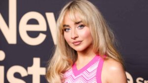 Sabrina Carpenter at the Spotify Best New Artist Event held at Pacific Design Center on February 2, 2023 in West Hollywood, California.