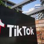 The TikTok logo is displayed outside a TikTok office on August 27, 2020 in Culver City, California. The Chinese-owned company is reportedly set to announce the sale of U.S. operations of its popular social media app in the coming weeks following threats of a shutdown by the Trump administration