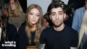 LONDON, ENGLAND - SEPTEMBER 17: Gigi Hadid and Zayn Malik attend the Versus Versace show during London Fashion Week Spring/Summer collections 2016/2017 on September 17, 2016 in London, United Kingdom. (Photo by Darren Gerrish/WireImage)