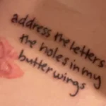 Woman accidentally gets typo in tattoo. PHOTO: GRACE FLEMMING
