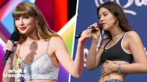 LEFT: Taylor Swift - Brit Global Icon Award RIGHT: Gracie Abrams during Lollapalooza Music Festival.