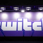 Online streaming Platform Twitch branding at the Tokyo Game Show 2023.