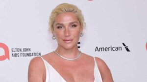 Kesha attends the Elton John AIDS Foundation's 32nd Annual Academy Awards Viewing Party in West Hollywood, Los Angeles, CA, USA on March 10, 2024.