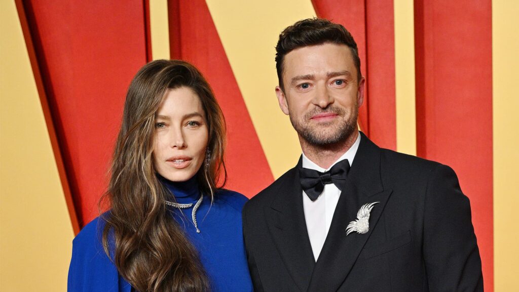 Justin Timberlake and Jessica Biel Arrive at the Vanity Fair Oscar Party hosted by Rashida Jones in Los Angeles, California, USA.