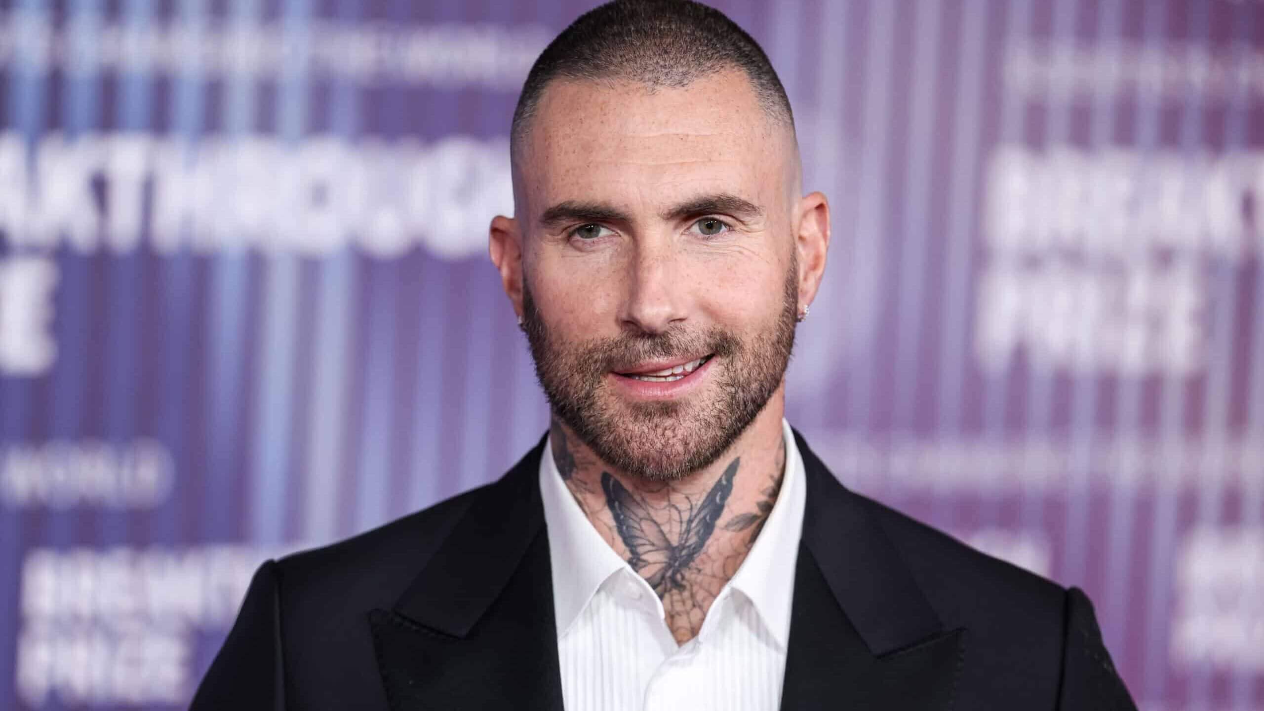 Adam Levine arrives at the 10th Annual Breakthrough Prize Ceremony held at the Academy Museum of Motion Pictures on April 13, 2024 in Los Angeles, California, United States.