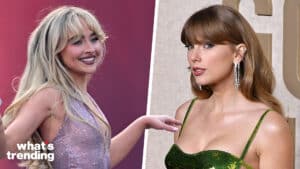 LEFT: Support act, Sabrina Carpenter performs ahead of US singer songwriter Taylor Swift during the first night of the The Eras Tour in Australia at the Melbourne Cricket Ground in Melbourne, Australia, 16 February 2024. Taylor Swift's Eras Tour has descended on Melbourne, with the pop megastar expected to perform in front of the biggest crowds of her career so far. RIGHT: Taylor Swift arrives at the 81st Annual Golden Globe in Los Angeles.