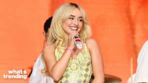 Sabrina Carpenter performing on stage at Capital's Summertime Ball 2024.