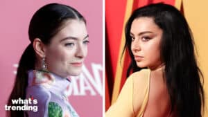 LEFT: Lorde attends the Variety's 2021 Power of Women event at the Wallis Annenberg Center in Beverly Hills, California, USA, 30 September 2021. RIGHT: Charli XCX arrives at 2024 the Vanity Fair Oscar Party.
