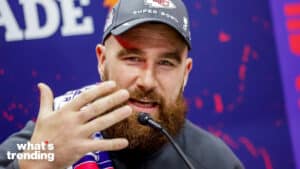 Kansas City Chiefs tight end Travis Kelce participates in the National Football League's Super Bowl LVIII Opening Night event at Allegiant Stadium in Las Vegas, Nevada, USA, 05 February 2024. The AFC champion Kansas City Chiefs face the NFC champion San Francisco 49ers in Super Bowl LVIII at State Allegiant Stadium in Las Vegas, Nevada, 11 February 2024.