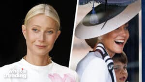LEFT: US actor Gwyneth Paltrow attends an Amazon seminar during the International Festival of Creativity - Cannes Lions 2024, in Cannes, France, 18 June 2024. RIGHT: Britain's Catherine Princess of Wales (front) smiles as she travels with Prince Louis (back) from Buckingham Palace to Horse Guards Parade inside a carriage during the Trooping the Colour parade in London, Britain, 15 June 2024. The Princess of Wales made her first public appearance since she disclosed that she has been diagnosed with cancer in March 2024. The king's birthday parade, traditionally known as Trooping the Colour, is a ceremonial military parade to celebrate the official birthday of the British sovereign.