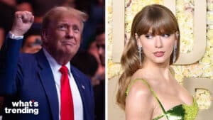 LEFT: Former President of the United States of America Donald Trump is seen in attendance during the UFC 302 event at the Prudential Center on June 1, 2024 in Newark, New Jersey.