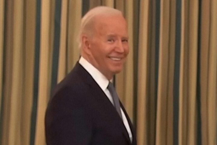 Joe Biden grin meme
