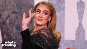 Adele seen arriving at The 02 Arena in London for The Brit Awards 2022.