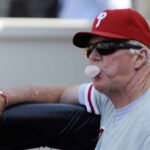 Philadelphia Phillies Manager Charlie Manuel Blows a Chewing Gum Bubble in the 9th Inning Against the San Diego Padres in San Diego California Usa 28 August 2010 the Phillies Defeated the Padres 3-1 United States San Diego PHOTO: Mike Nelson/EPA / Shutterstock