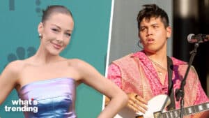 LEFT: Brooke Schofield arrives at the People's Choice Awards in Santa Monica, Los Angeles. RIGHT: Musician Clinton Kane during the Life Is Beautiful Music Festival in Las Vegas, Nevada.