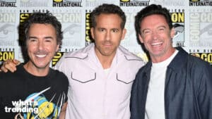 Shawn Levy, Ryan Reynolds and Hugh Jackman at the Marvel Studios: The Ultimate Deadpool & Wolverine Celebration of Life panel PHOTO: Albert L. Ortega / Shutterstock
