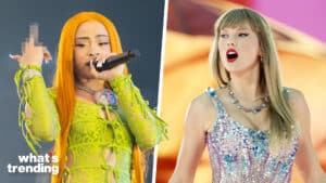 LEFT: Ice Spice electrifies the stage at Rolling Loud Austria with a dynamic performance, surprising the crowd by bringing out Lil Tjay as a special guest. RIGHT: Taylor Swift performs during her concert for around 55,000 people at the Johan Cruijff ArenA in Amsterdam, the Netherlands, 04 July 2024.