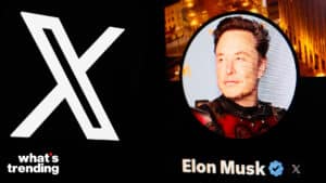 In this photo illustration, the X (Twitter) logo seen displayed on a smartphone with the official profile of Elon Musk, of the social network X In the background.