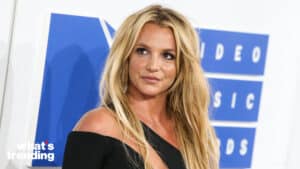Singer Britney Spears wearing a Julien MacDonald dress, H Stern jewels, and Christian Louboutin shoes arrives at the 2016 MTV Video Music Awards held at Madison Square Garden on August 28, 2016 in Manhattan, New York City, New York, United States.