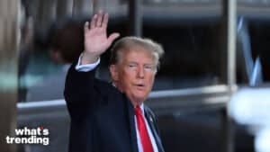 Donald Trump is seen leaving his Trump Tower apartment on his way to Court for his Hush Money Trial in Manhatan New York City.