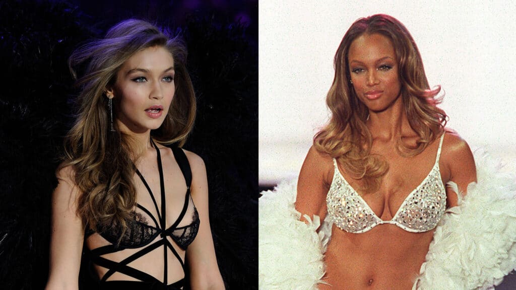 Tyra Banks and Gigi Hadid.